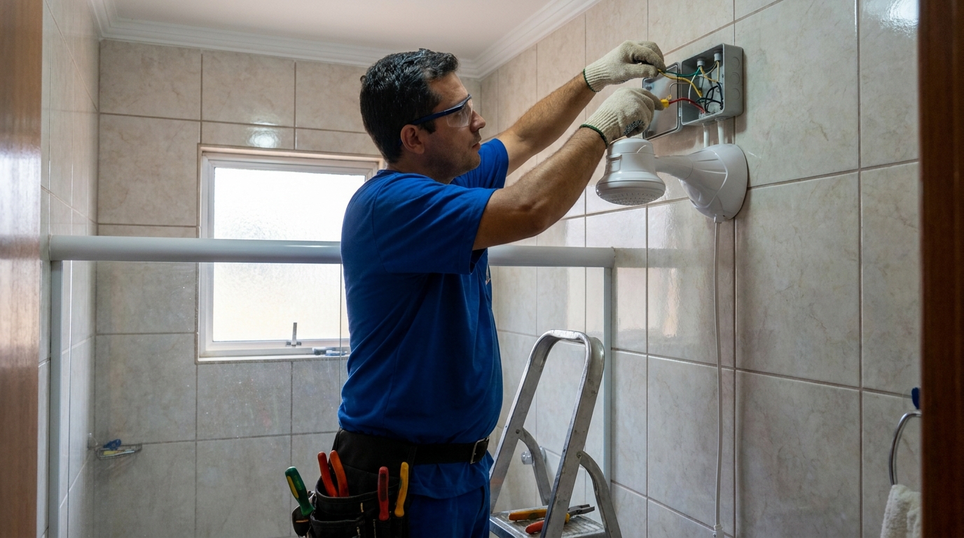 Instalacao de chuveiro eletrico profissional em Maceió‑AL